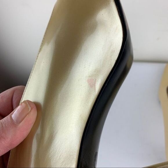 Stuart Weitzman Gold Patent Evening Pumps 10.5 - Picture 6 of 12